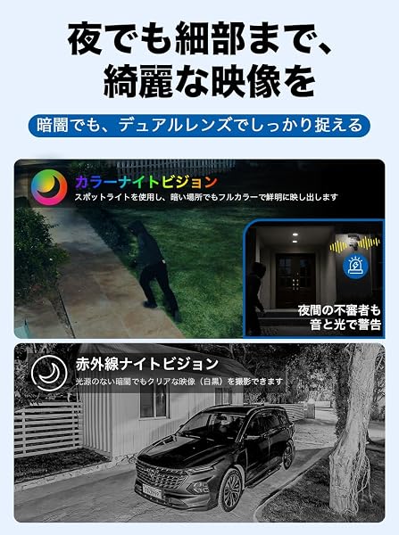 Tapo(タポ) 防犯カメラ 屋外 ソーラー給電 配線工事不要 デュアルレンズ(2方向同時撮影)2K 300万画素 パンチルト360° AI検知 フルカラー夜間撮影 IP65 双方向通話 TP-Link Tapo C645D KIT/A - 5