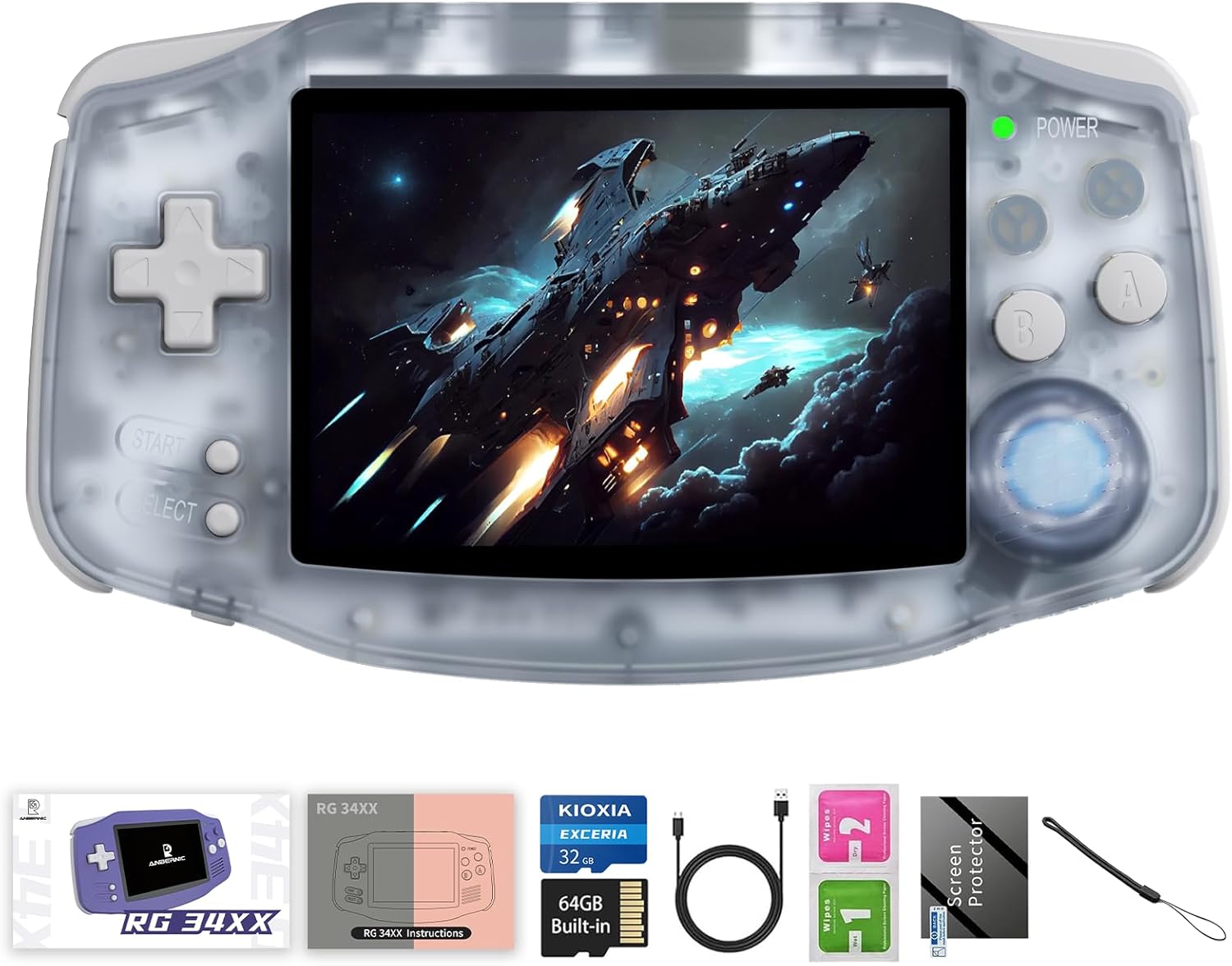 RG34XX Retro Handheld Game Consoles RG34XX Classic Retro Gaming Console 32+64G Card Preloaded Games 5000+ rg34xx Portable Gaming Console Linux