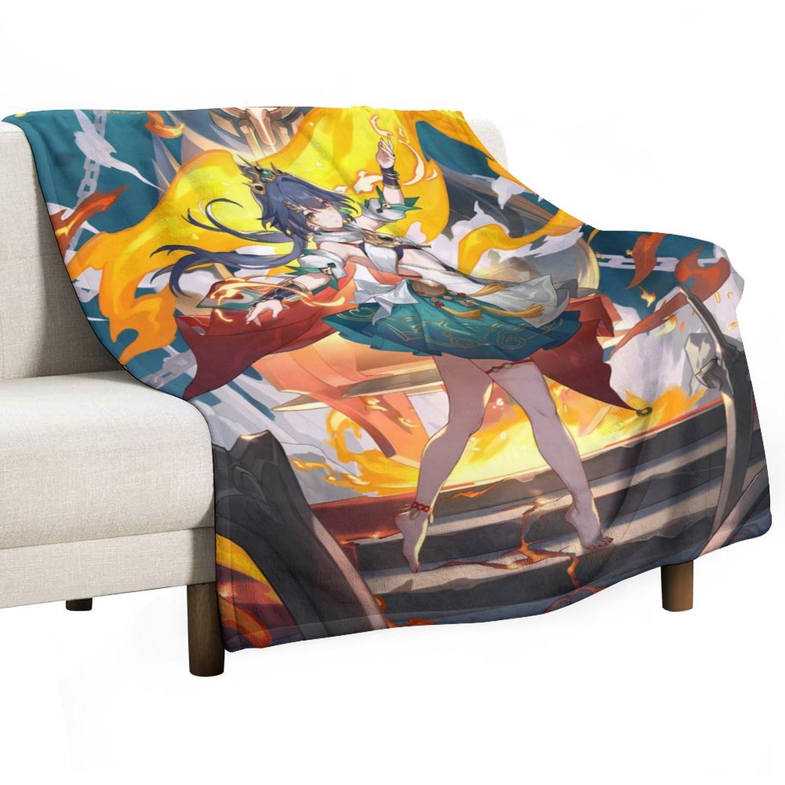 DuocuqpqHonkai Star Rail Blanket Yunli Blanket Game Anime Blanket M（150cm×125cm） Super Soft Flannel Throw Blanket for Kids & Adults