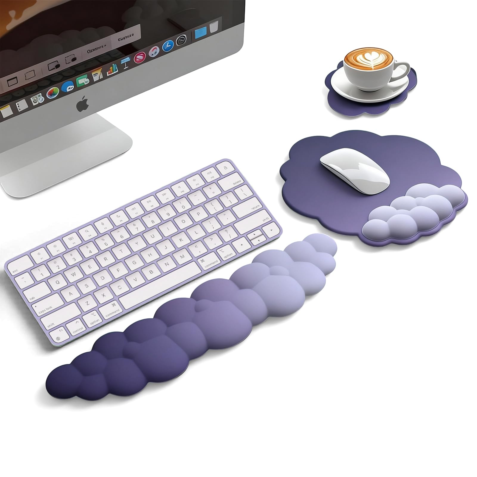 Repose-poignet clavier et tapis de souris ergonomique