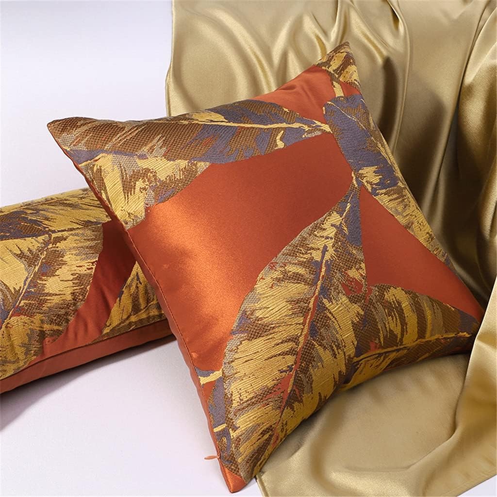 HBJWOV Bedside Living Room Cushion Pillow Satin Chinese Model Bed Sofa Waist Cover(35cm*50cm)