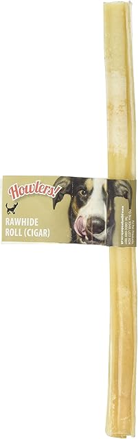 HOWLERS Natural Extra Long Rawhide Rolls, 25 cm, Pack of 20