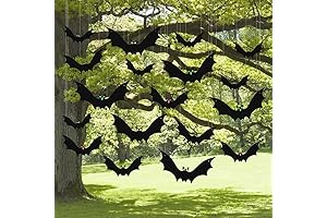 Enchanting Halloween Outdoor Bat Display: 18 Spooky Aerial Creatures