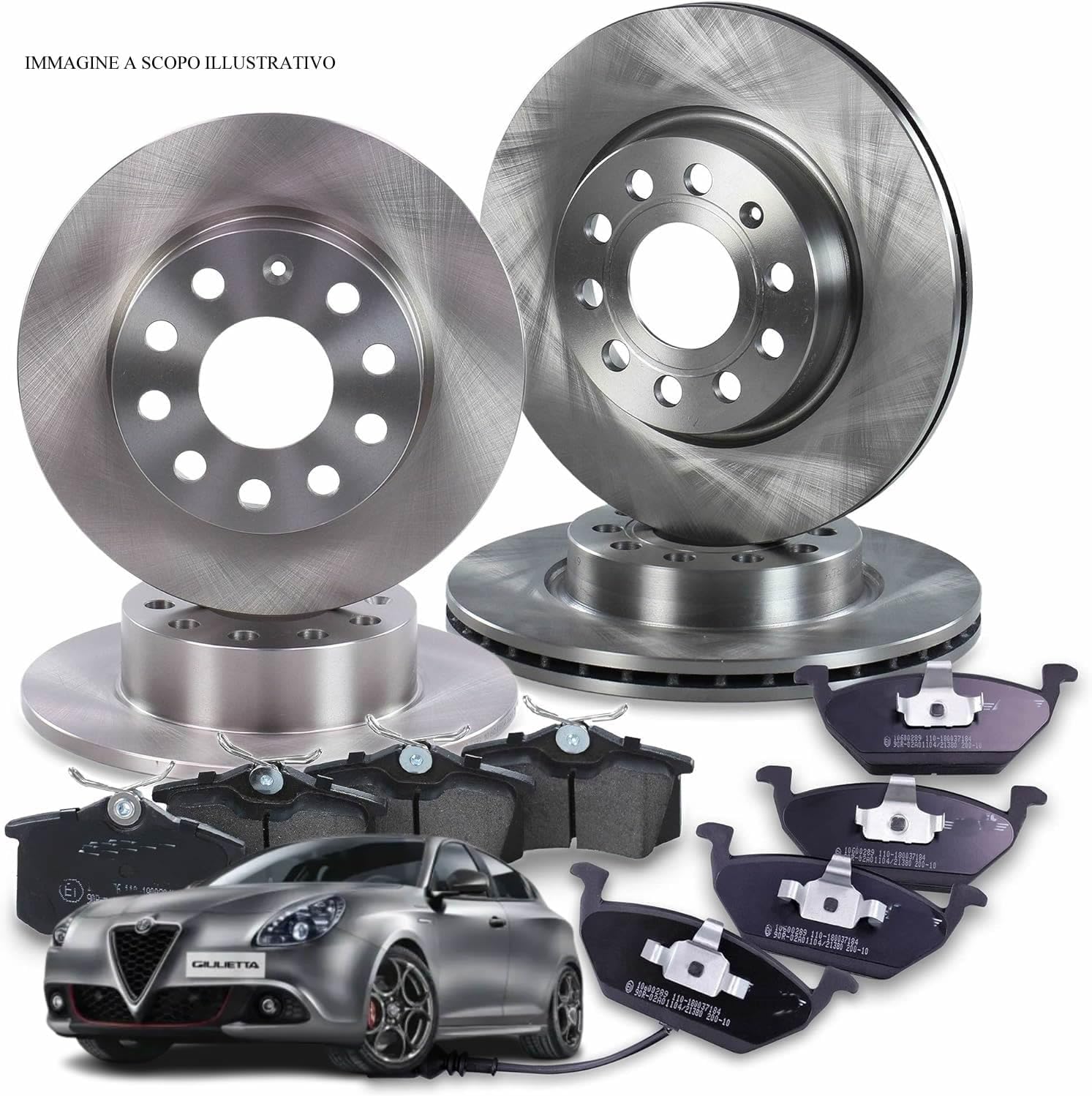 KIT DISCHI PASTIGLIE FRENO ANTERIORI POSTERIORI PER Giulietta 940 1.4 Turbo | Kit completo di Dischi freno anteriori, Dischi freno posteriori, Pastiglie freno anteriori, Pastiglie freno posteriori