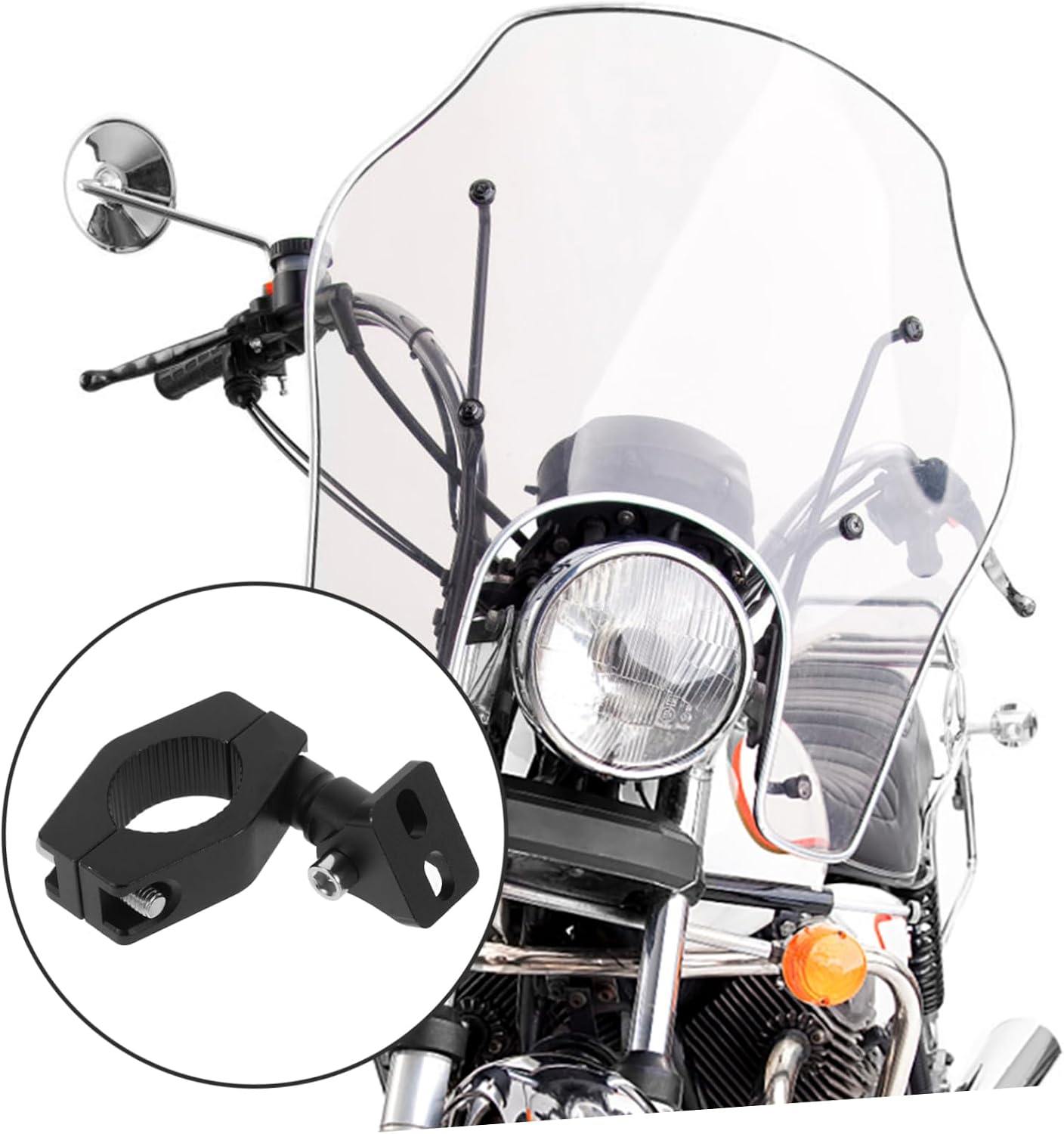Motorbike Fork Mount Bracket Aluminum Alloy Spotlight Holder Secure for Headlight Installation