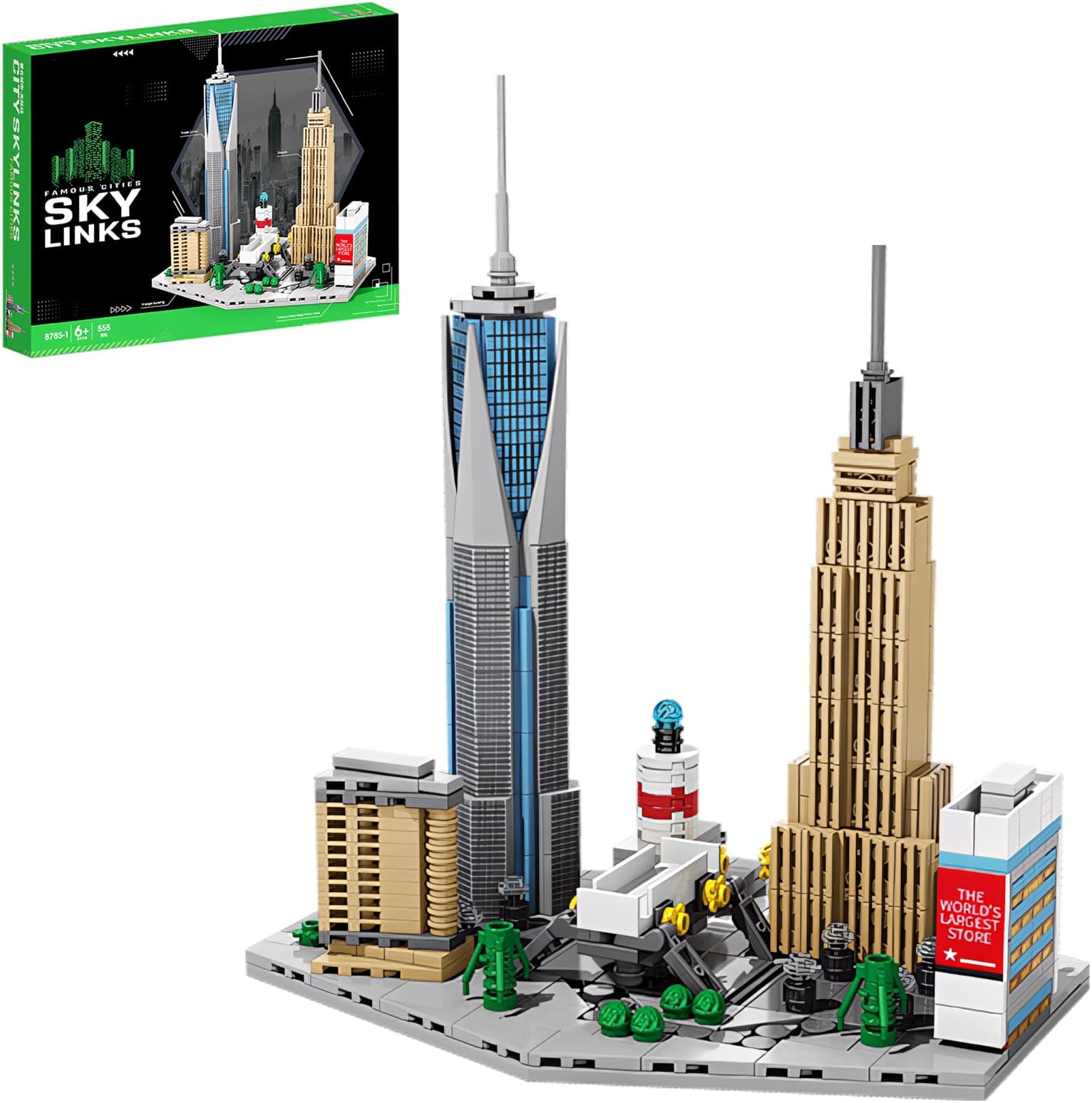 Architecture New York City，New York SkylineEmpire State Architecture Building Micro Mini Blocks Building Blocks Model Great Gifts for Kids and Adults
