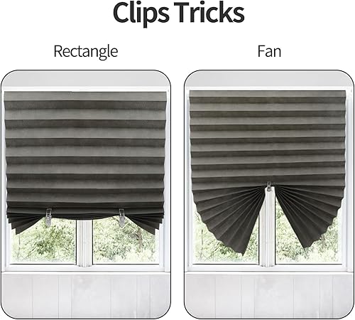 Miniatura 7 de NonwovenEco Persianas plisadas de tela no tejida para aislamiento de la casa, sin herramientas, sin taladro, sin cables, adhesivas, anti-UV (70