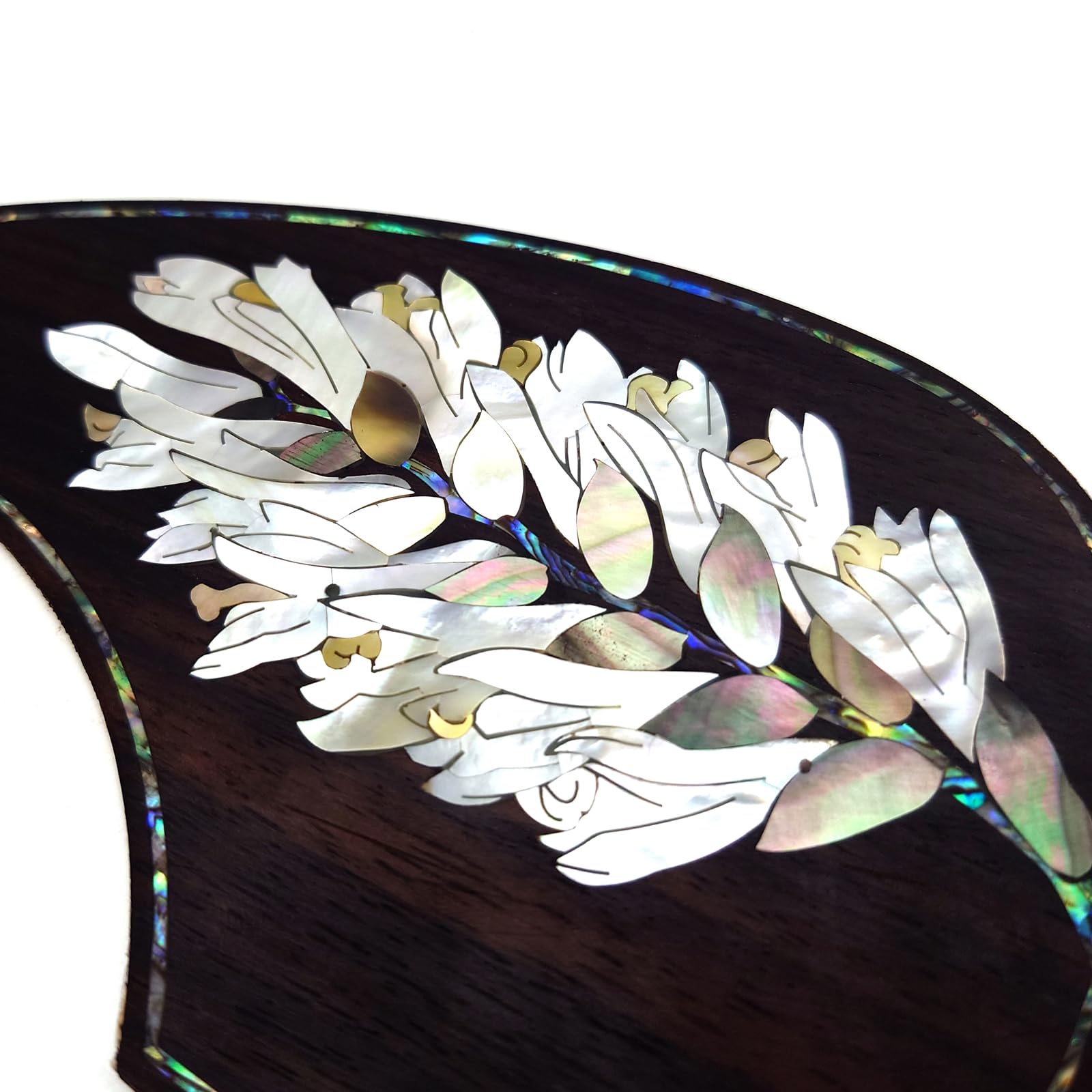 Guitar Pick Guard, Battipenna in abalone in palissandro autoadesivo for Chitarre acustiche folk D-45 Taylor(20)