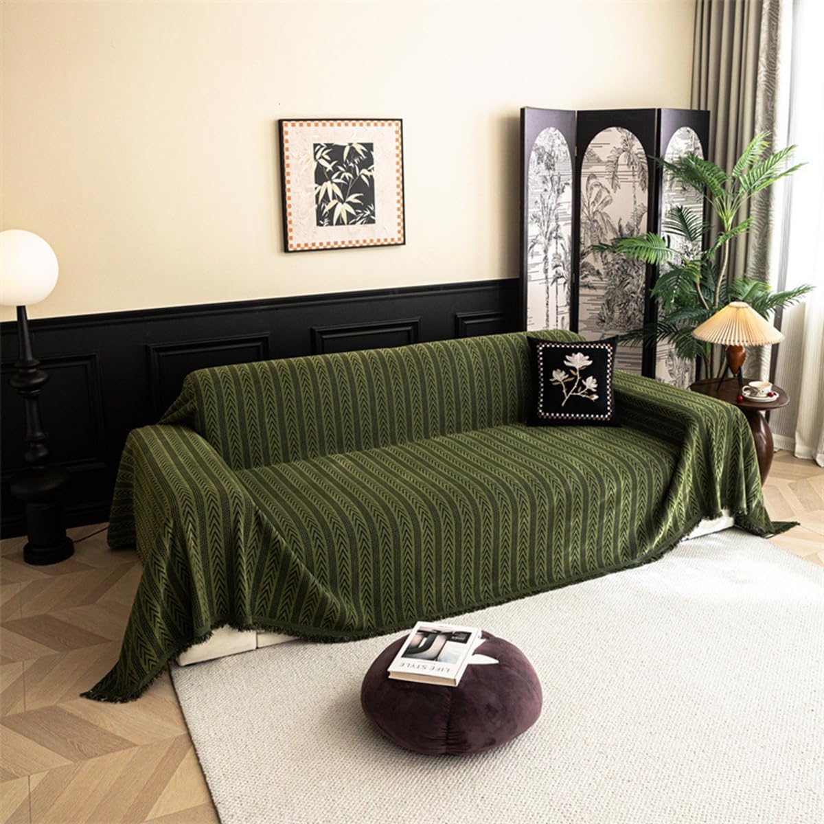 三好優品] マルチカバー ソファカバー 1人/2人/3人掛け 大判 肘あり 肘