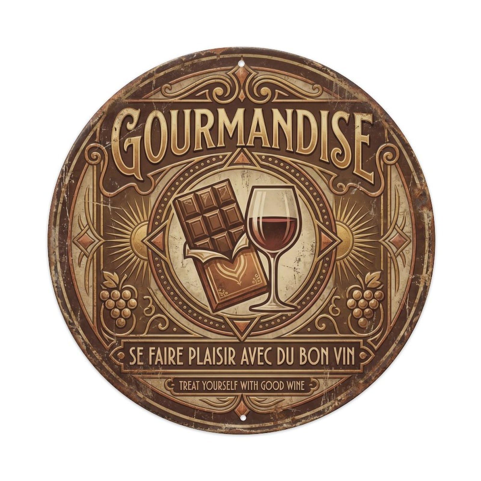 Indulgence Humorous Mancave Indulgence Vintage Metal Tin Sign Plaque Wall Decor for Cafe, Club Bar, Office, Garden Metal Poster 8x8Inch