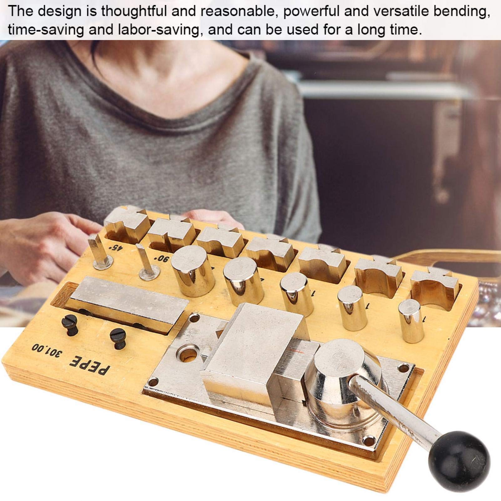 Piegatrice professionale durevole, piegatrice ad anelli, multifunzionale in metallo + legno per anello con bracciale collana orecchino