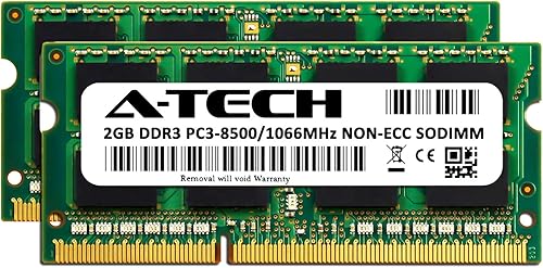 Miniatura 2 de A-Tech para Apple 4GB Kit (2X 2GB) DDR3 1067MHz  1066MHz PC3-8500 SODIMM Memoria RAM Actualización para MacBook, MacBook Pro, iMac, Mac Mini -