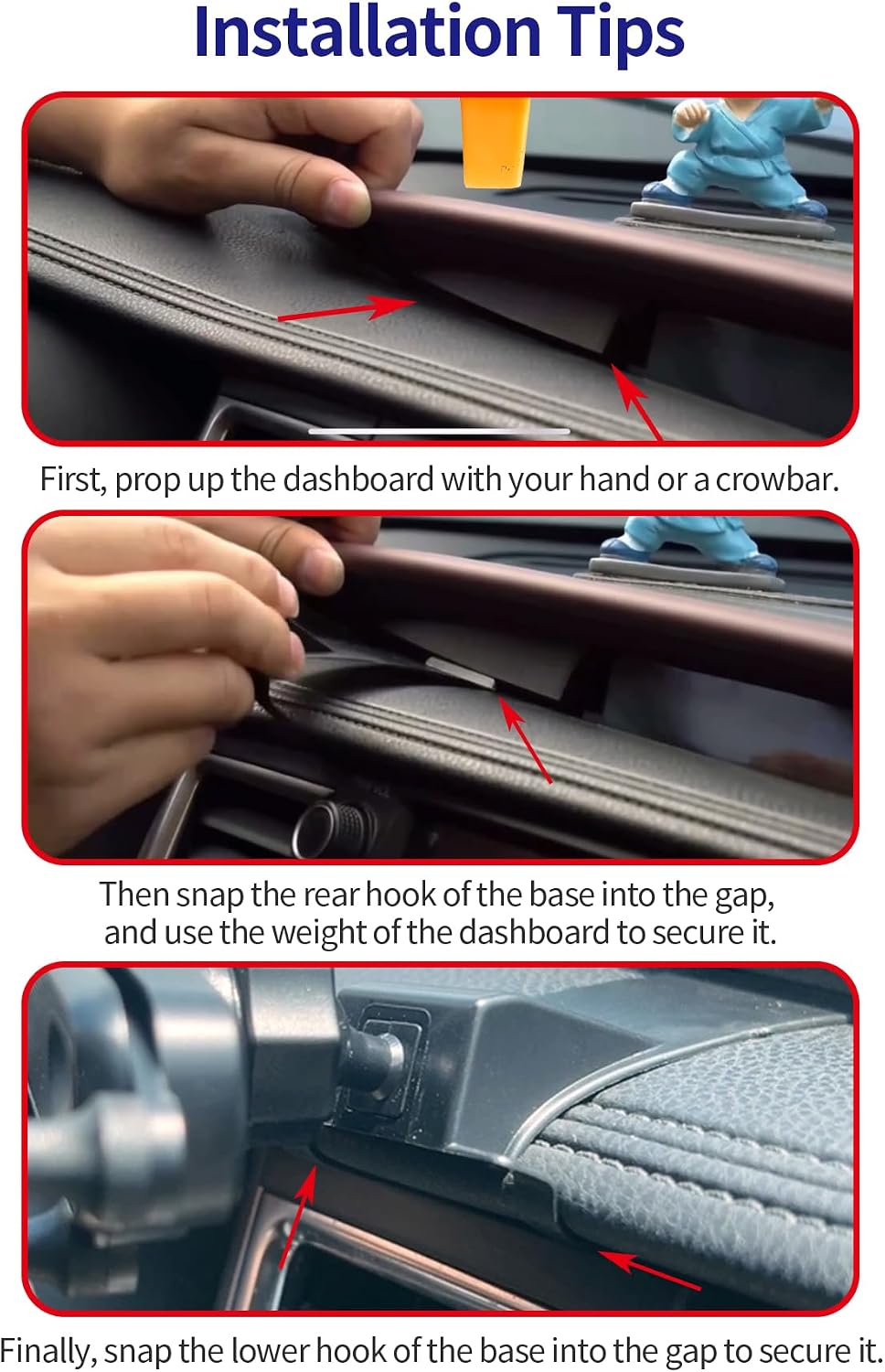Car Phone Holder for Toyota Highlander/Hybrid 2014-2019 Auto Accessories Navigation Bracket Interior Decoration Mobile Cell Phone Mount, 360° Rotation