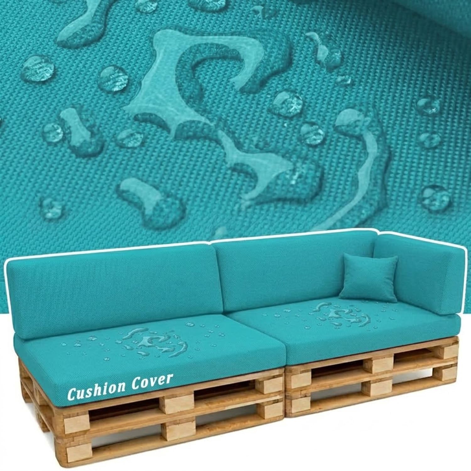 Housse de coussin pour palette de rechange sur mesure en textile imperméable