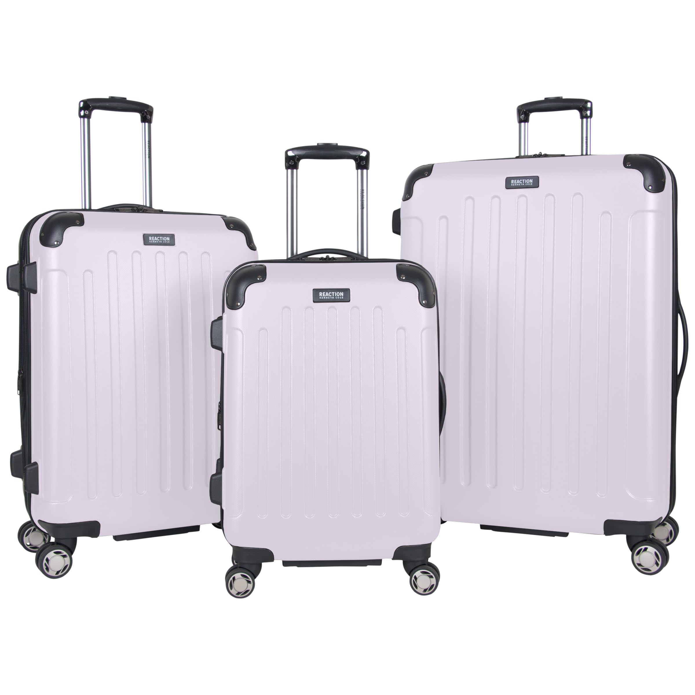 Kenneth Cole REACTION Renegade Luggage Expandable 8-Wheel Spinner Lightweight Hardside Suitcase, Orchid Ice, 3-Piece Set (20"/24"/28")