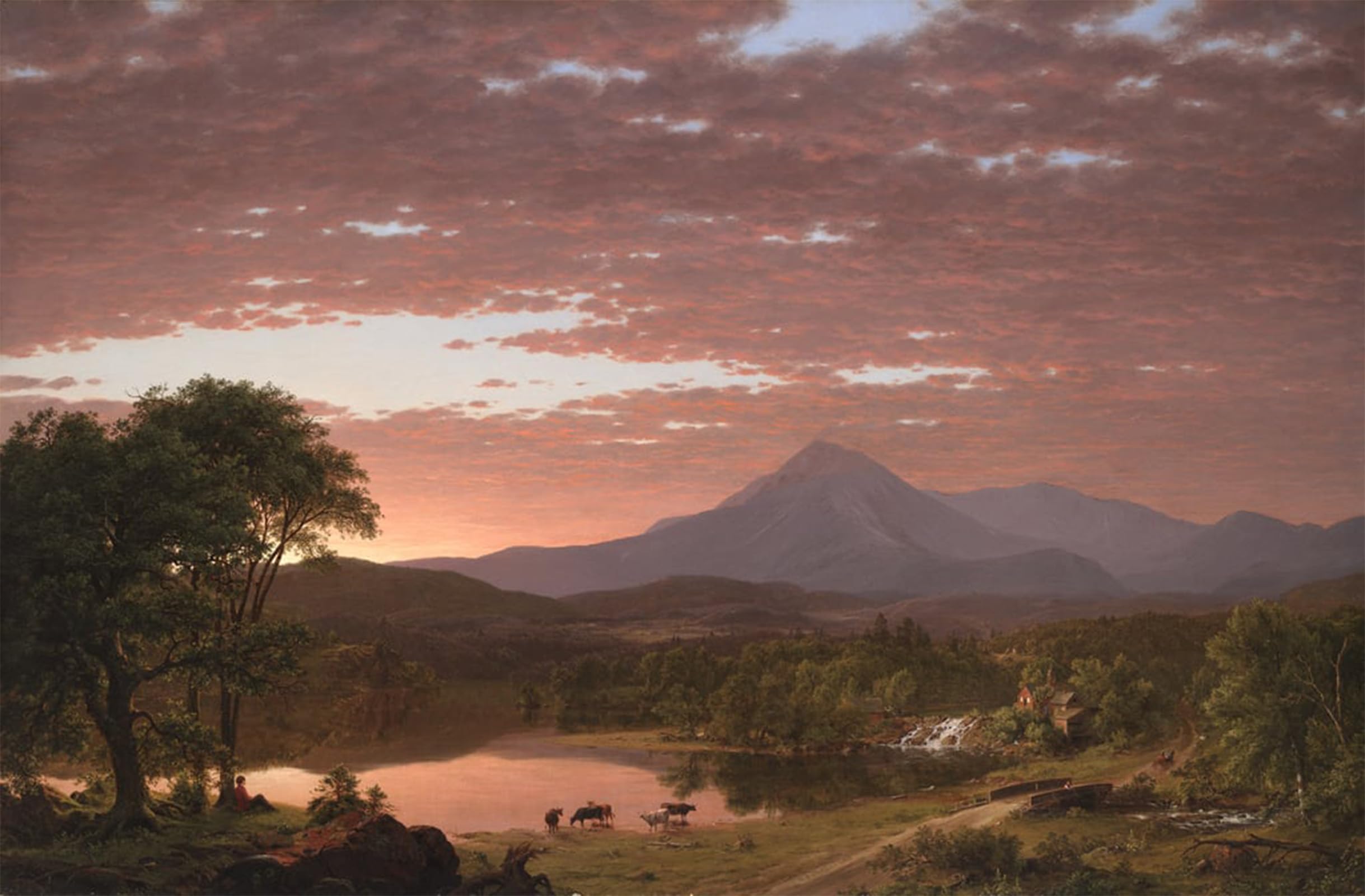 POSTERIIk Famous Animal Posters Vintage Picture Mt Ktaadn by Frederic Edwin Church Modern Wall Decor for Home Decor 60x90cm