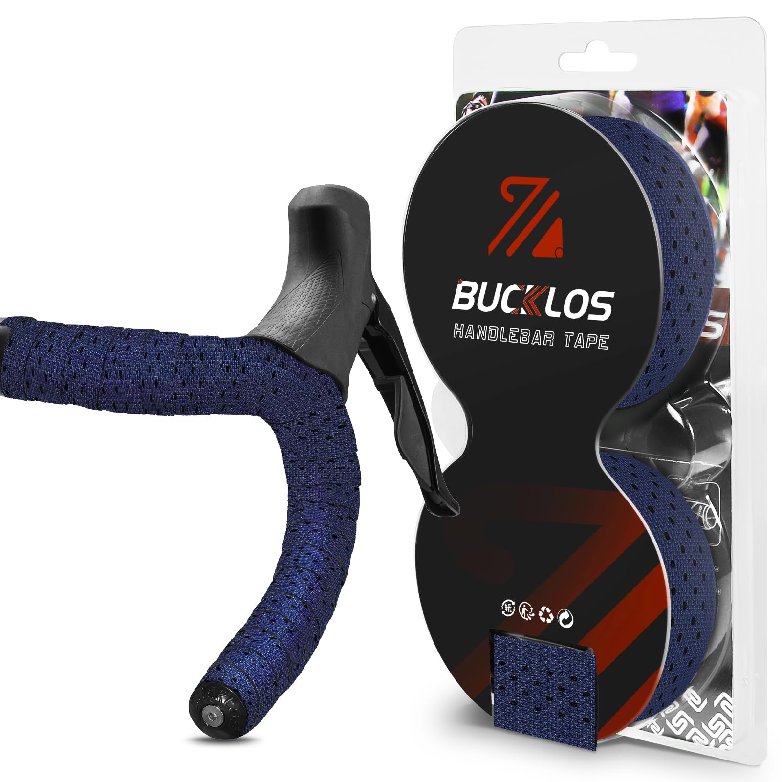 BUCKLOS Bike Handlebar Tape Silicone Bar Tape for Road Bike Comfortable Bicycle Handlebar Tape EVA Bike Grip 2 Pcs Bicycle Drop Bar Wraps Aurora-Black