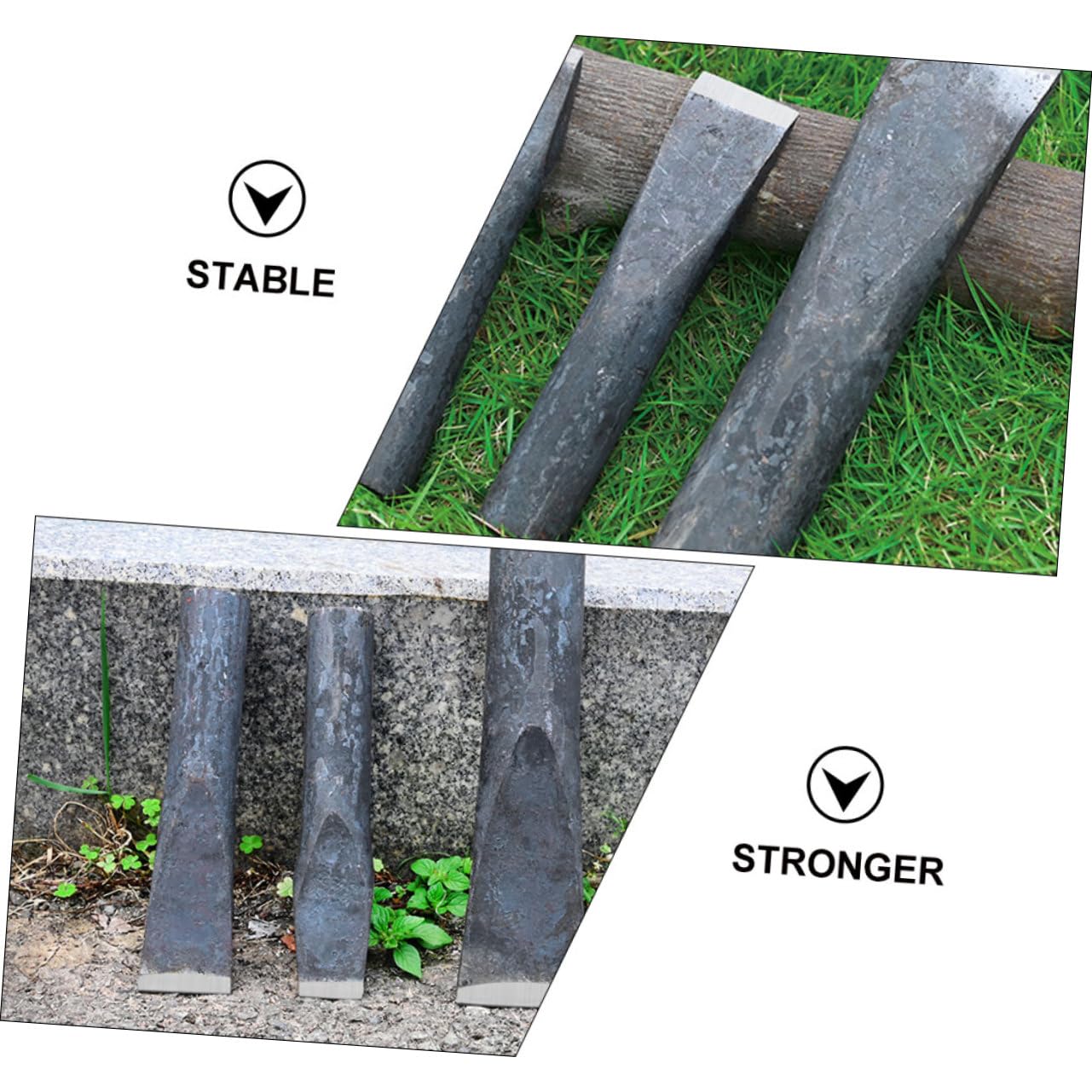 Holzspaltkeil für Brennholz, Eisen, Schwarz, Robust, für Holzverarbeitung