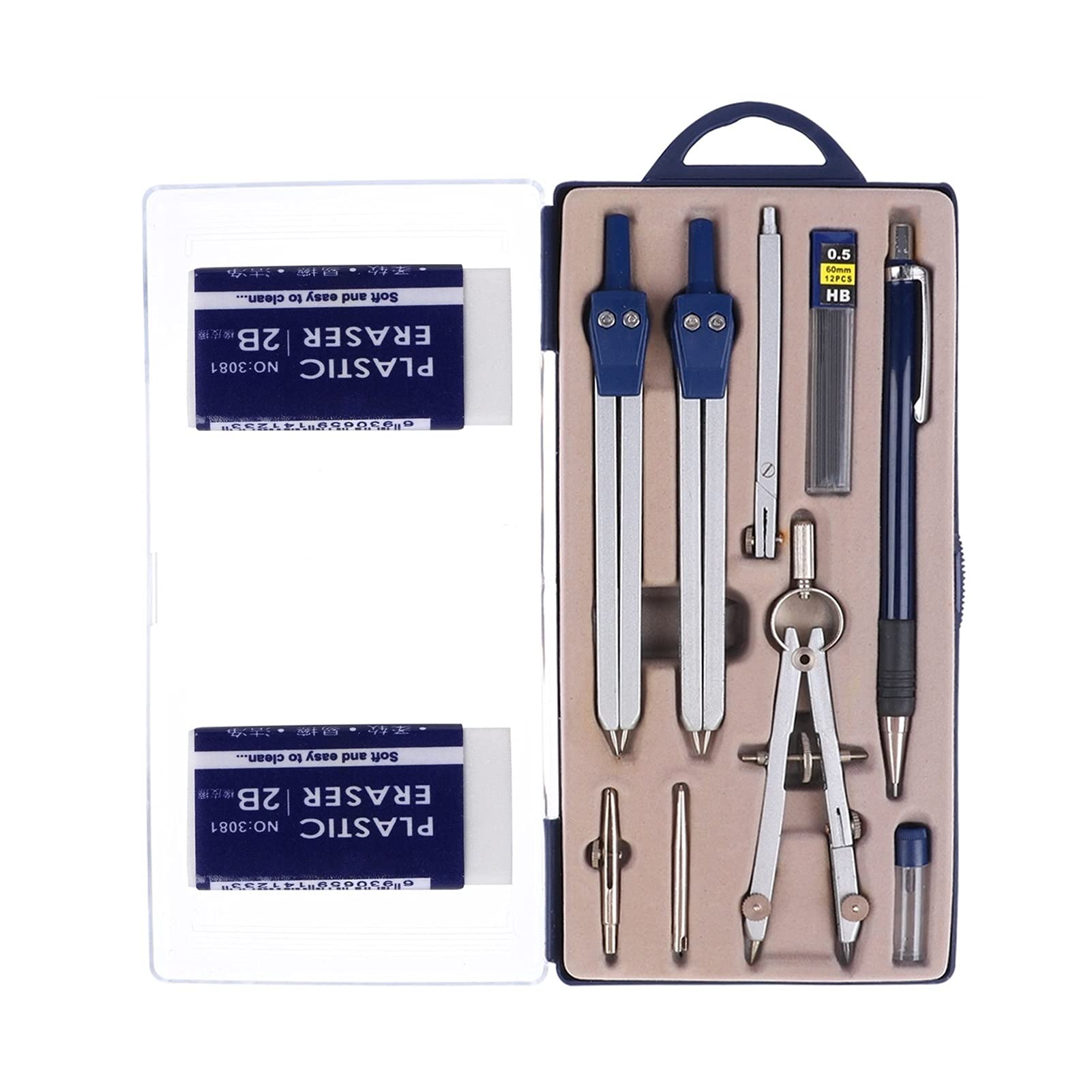 Compassi per tracciare 11 Pezzi delicati Kit Geometria Matematica Set Set di Metallo Bussola Geometry Precision Set Set Multifunzione Compasses Strumenti di Disegno Strumenti di Misura