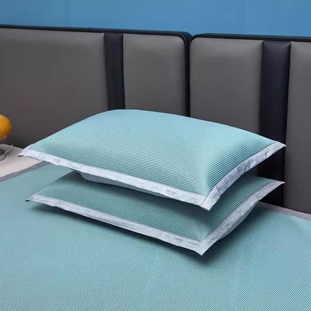 WIGSELBL Cooling Mattress Pad for Hot Sleepers,Ice Silk Cool Mat,Summer Sleeping Pad Ice Rattan Mat Set,Foldable Rattan Bed Pad Cover Quick Cooling(Style-1,120 * 190cm)