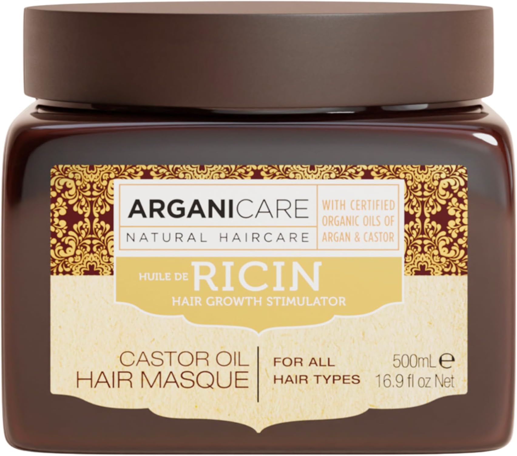 – Castor Oil Retexturing Hair Masque | All Hair Types | Intensive Conditioning Mask | Softness, Shine and Manageability | 500 ml
