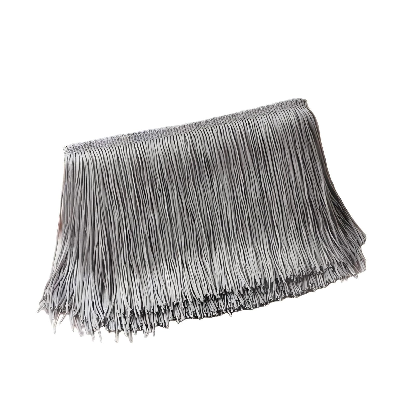 Light Gray Fringe Tassel Trim, Polyester Fringe Trim, Lace Tassel Ribbon for Sewing DIY Crafting, 10cm*10m