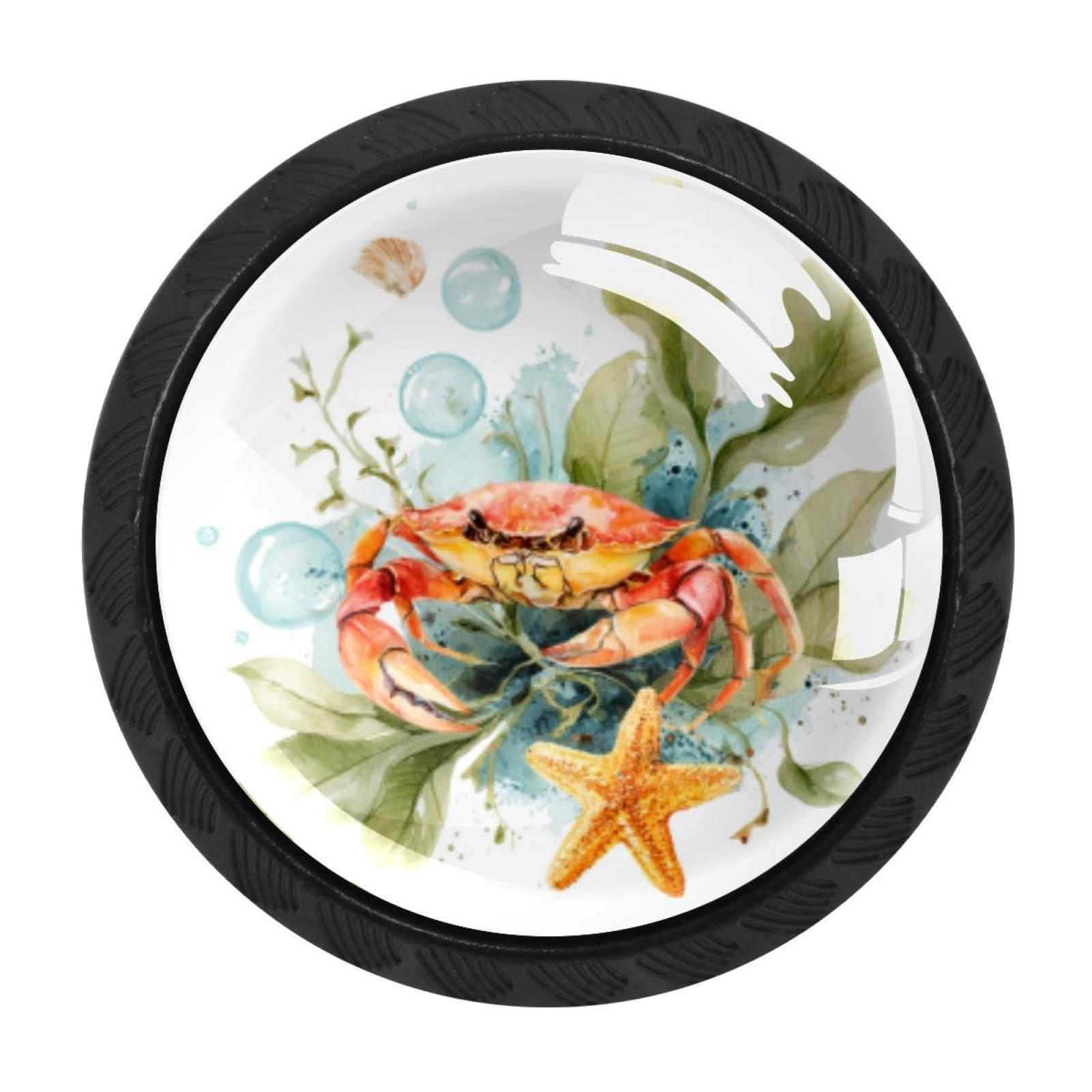 Boutons de tiroir crabe aquarelle pour relooker facilement vos meubles