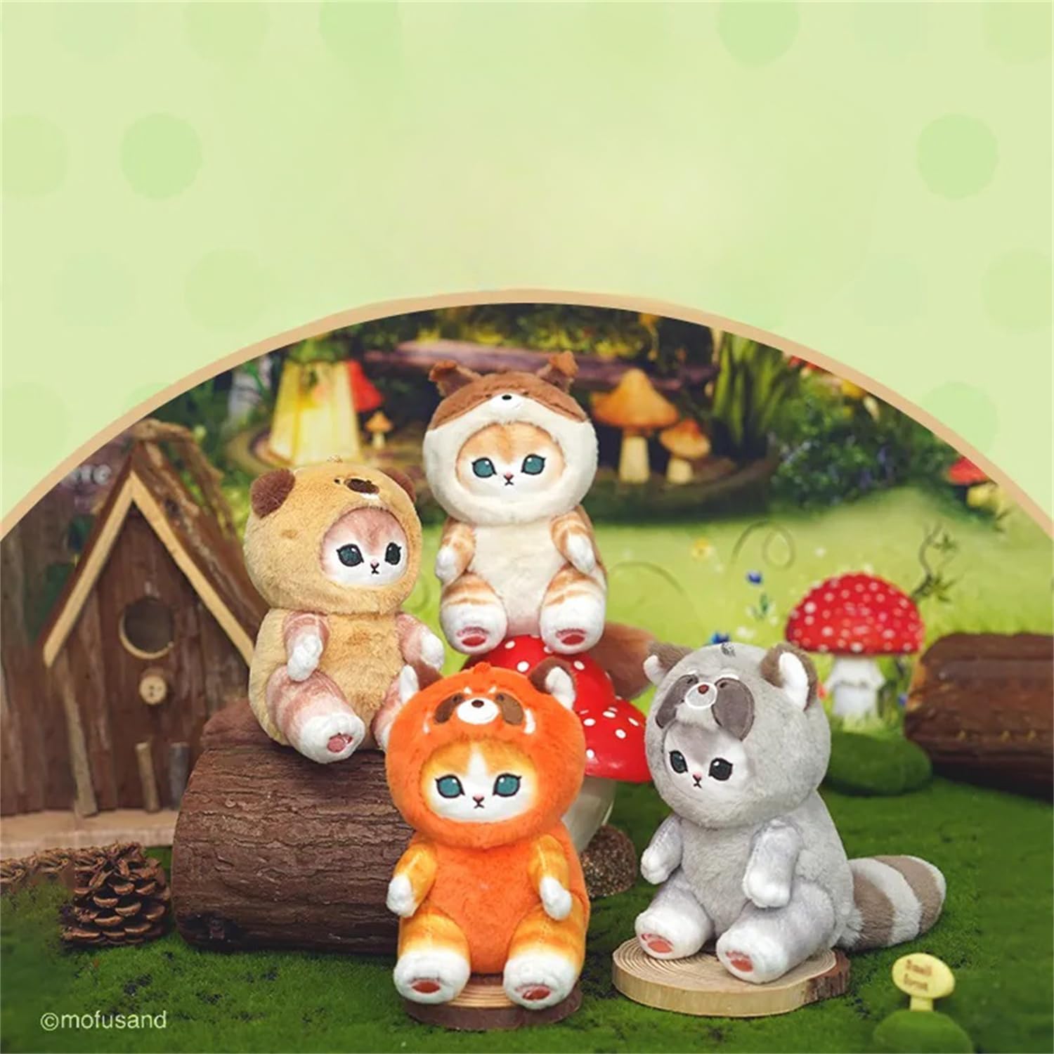 決まりました】mofusand ポーチ・BIGぬいぐるみ・マスコット 14点セット