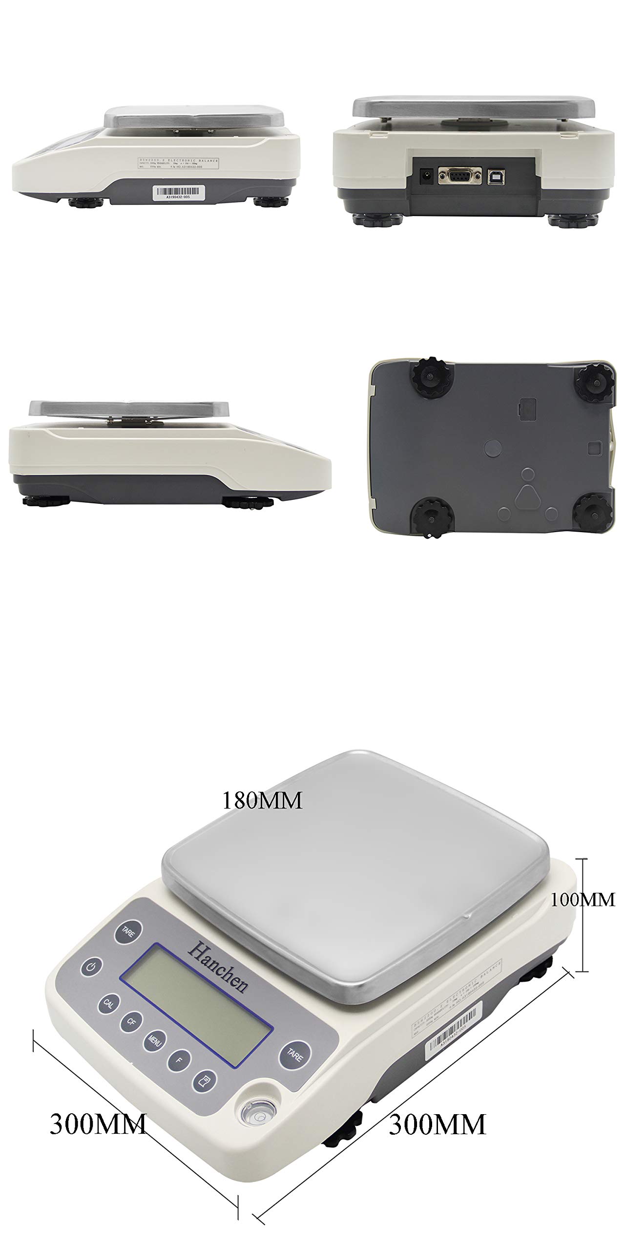 Hanchen Balanza Analítica de Precisión 0.01g Digital Báscula Científica para Laboratorio/Joyería/Farmacias (4200g/0.01g)