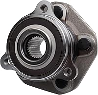 Vista 6 de TRQ Juego de 2 rodamientos de rueda delantera y conjunto de cubo compatible con Tesla 3 2020 Y 2018-2019