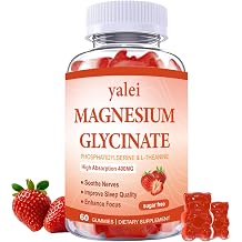 Magnesium Glycinate Gummies 400mg,Sugar Free, Strawberry Flavor