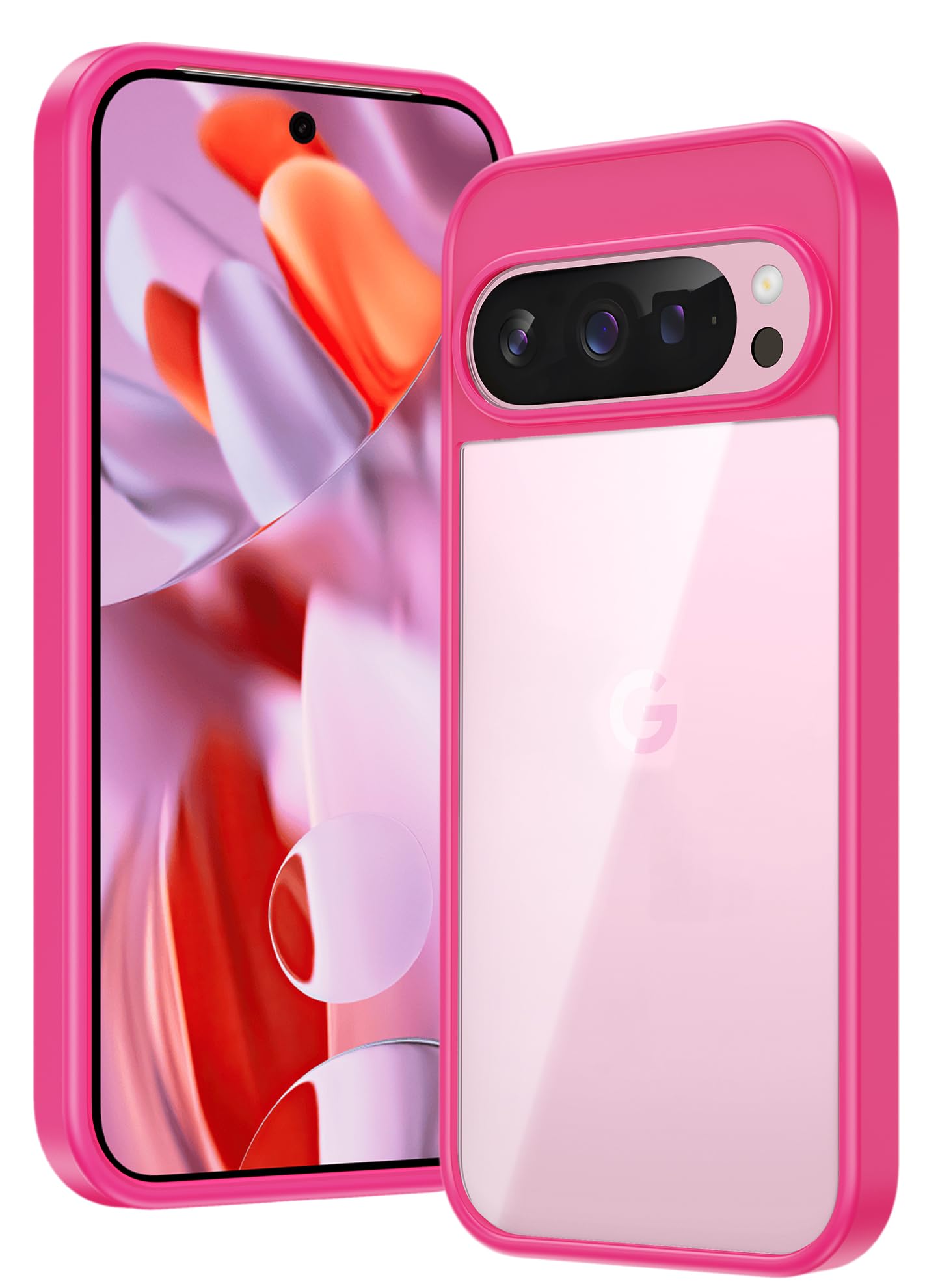 FNTCASE for Google Pixel-9-Pro XL Case Clear Compatible with Magsafe | Anti Yellowing, Magnetic, Military Grade Drop Protection Cell Cover, Rugged Shockproof Protective Bumper, Transparent Cases