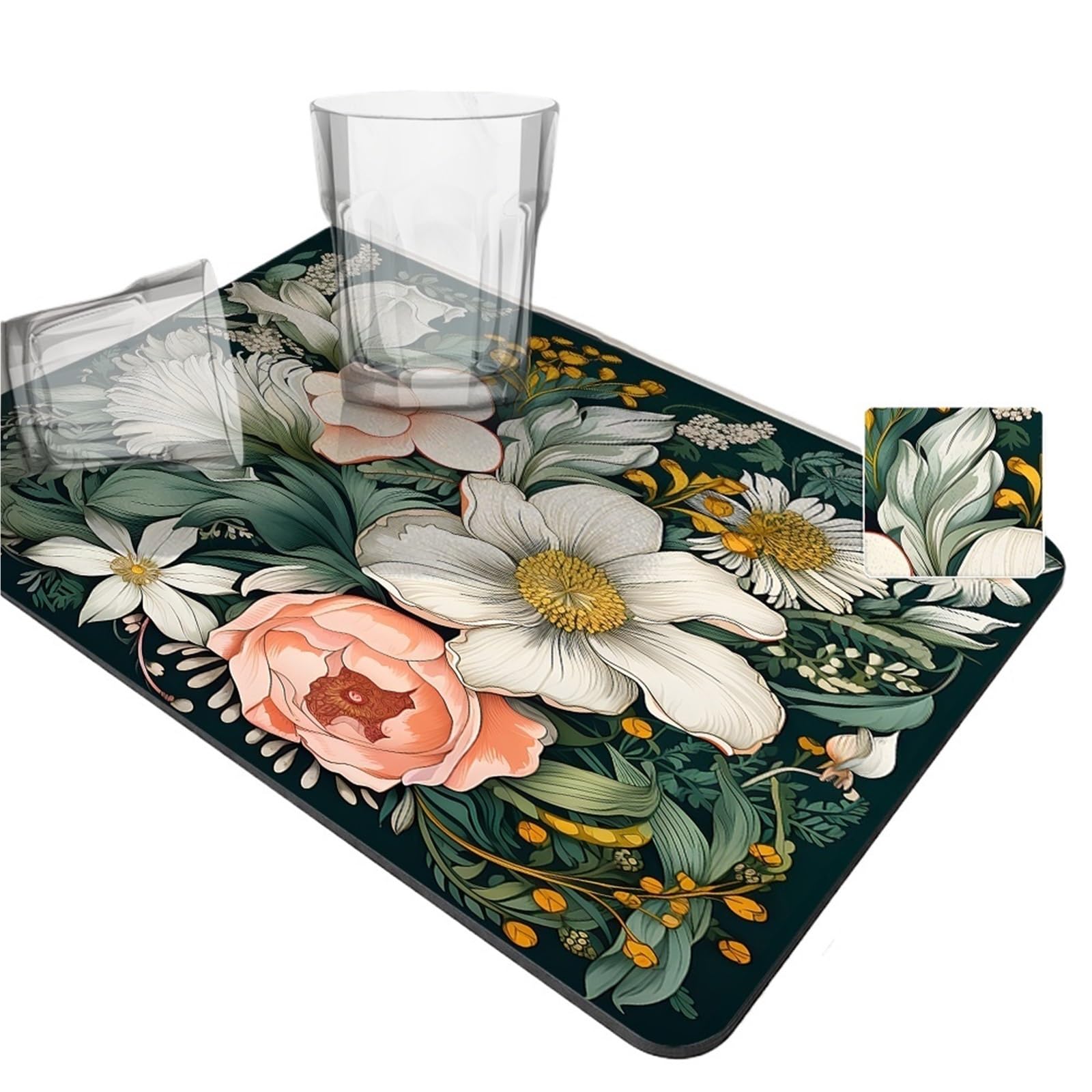 Tapis absorbant antidérapant contre l'eau stagnante cuisine vaisselle