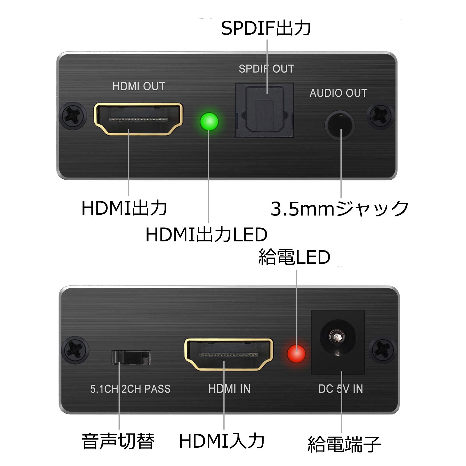 Amazon.co.jp: PROZOR HDMI 音声分離器 HDMI2.0対応 4K＠60Hz YUV 4:4