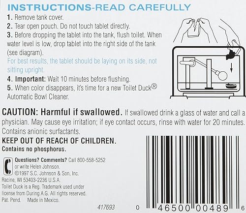 Miniatura 8 de Toilet Duck Automático Azul Individual - 1.7 oz - 3 pk