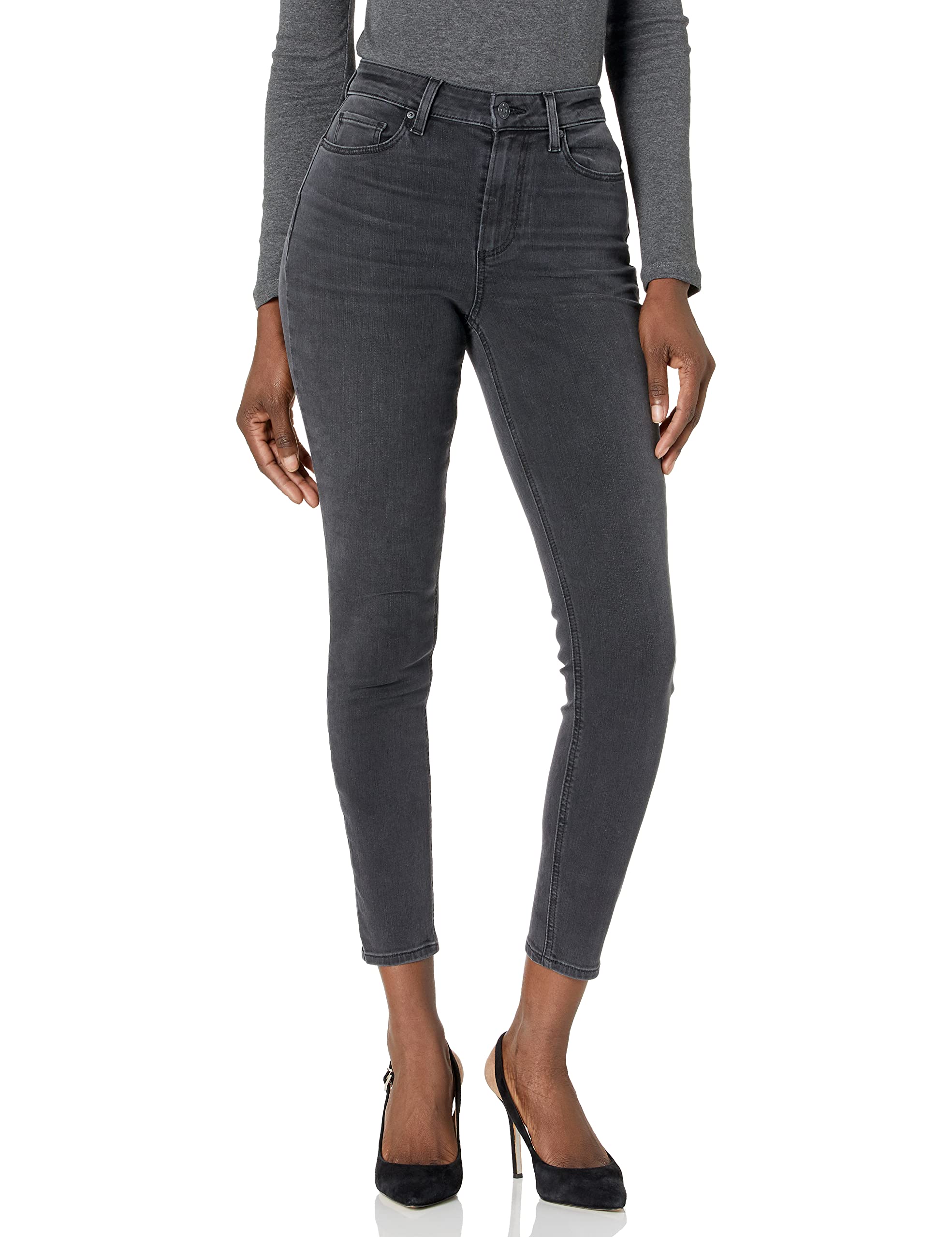 womens Bomshell Ankle High Rise Skinny in Dark Magnet Pants