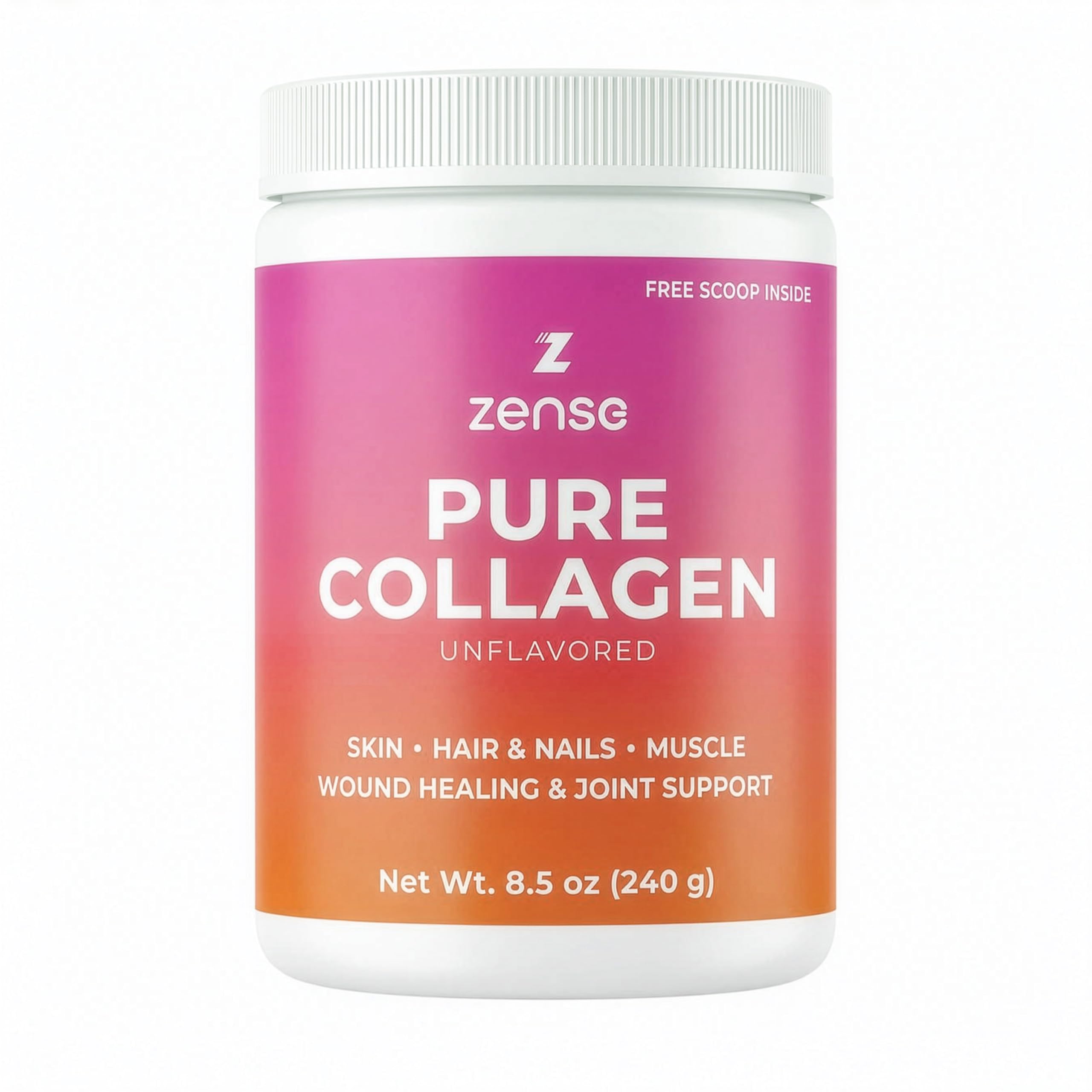 Hydrolyzed Collagen Powder for Women & Men – Organic Type I & III Bovine Collagen Peptides, High Protein – For Bone Strength, Joint Support, Healthy Hair & Glowing Skin - Colágeno Hidrolizado (240 g) 8.5 Ounce (Pack of 1)