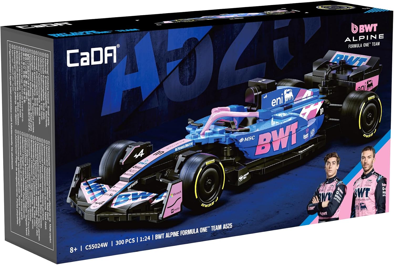 CaDA 1:24 BWT Alpine F1 Team A525 Racing Car retail box