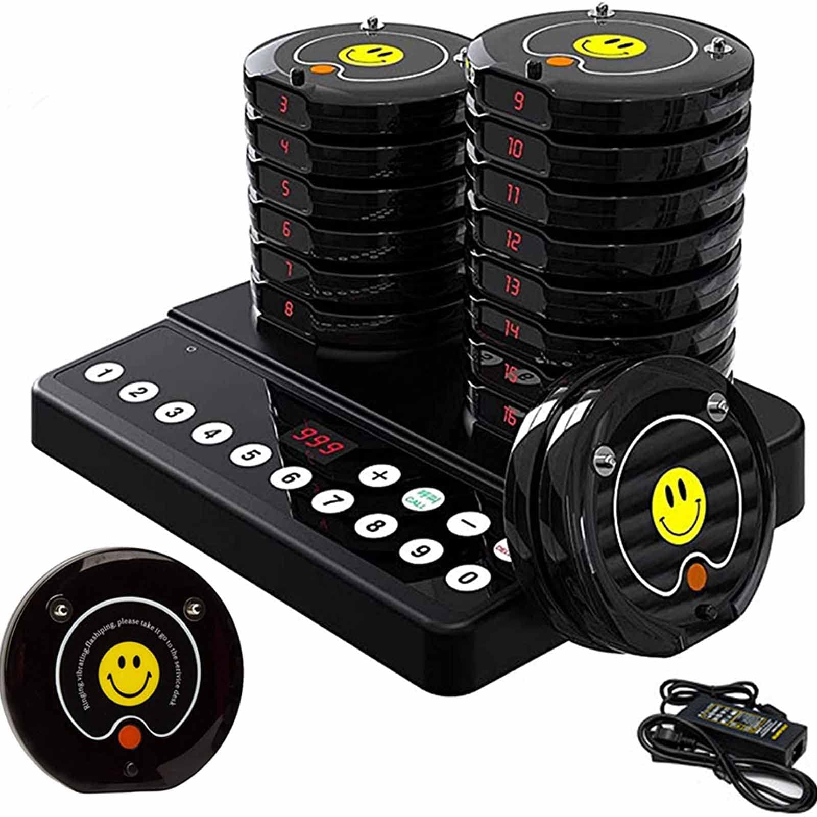 Buy Restaurant Paging System, Call Pagers with 16 Coasters Pager Call ...