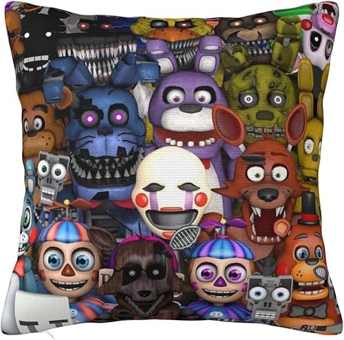 Halloween Nights - Funda de almohada de oso de 18 x 18 pulgadas, diseño impreso, funda de almohada decorativa de Halloween, para interiores y