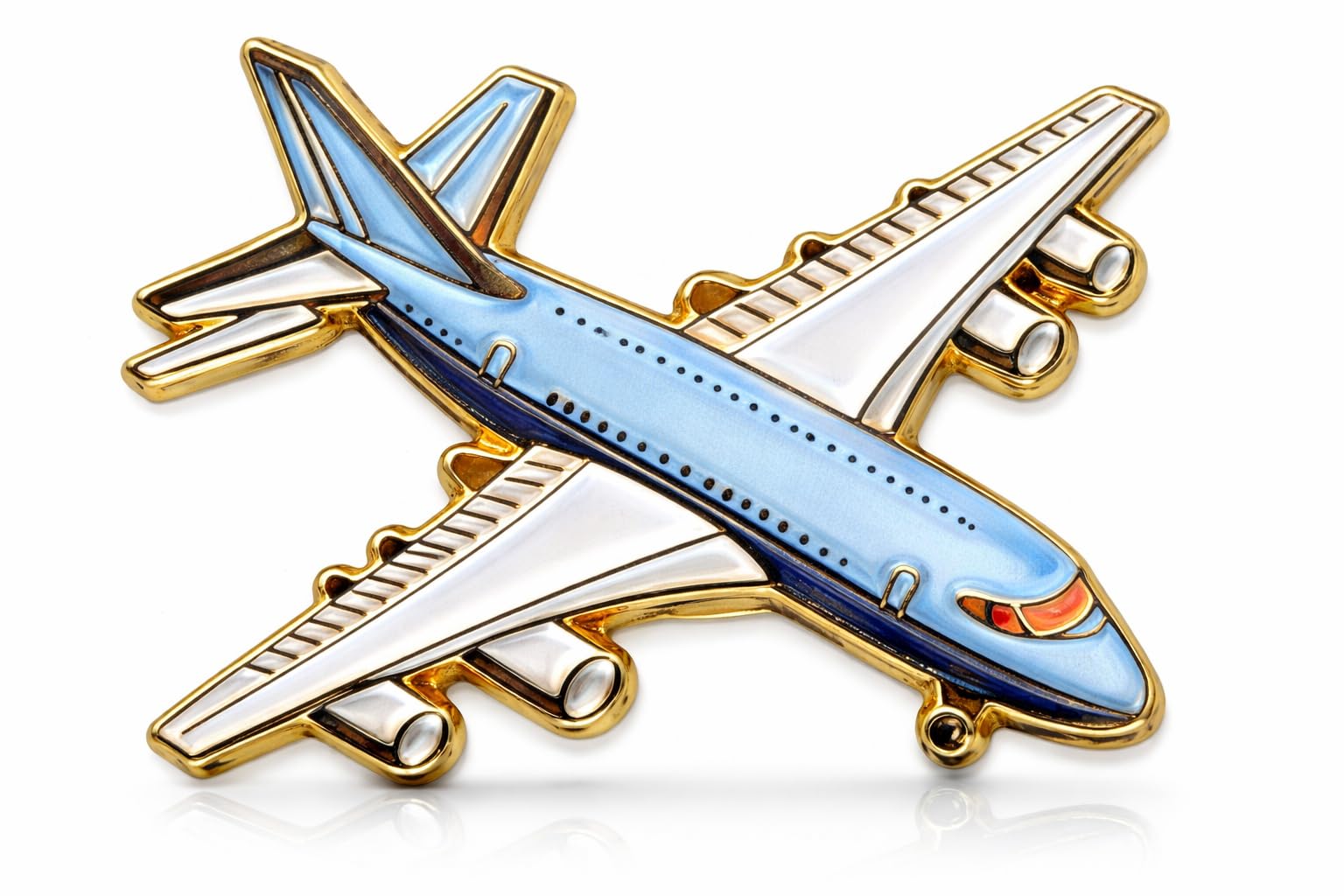 1.25" Airplane Soft Enamel Pin – Aviation Plane Aircraft Pilot Aviator Flight Lapel Pins Brooches for Backpacks, Jackets, Hats, Clothes, Bags, Teens,