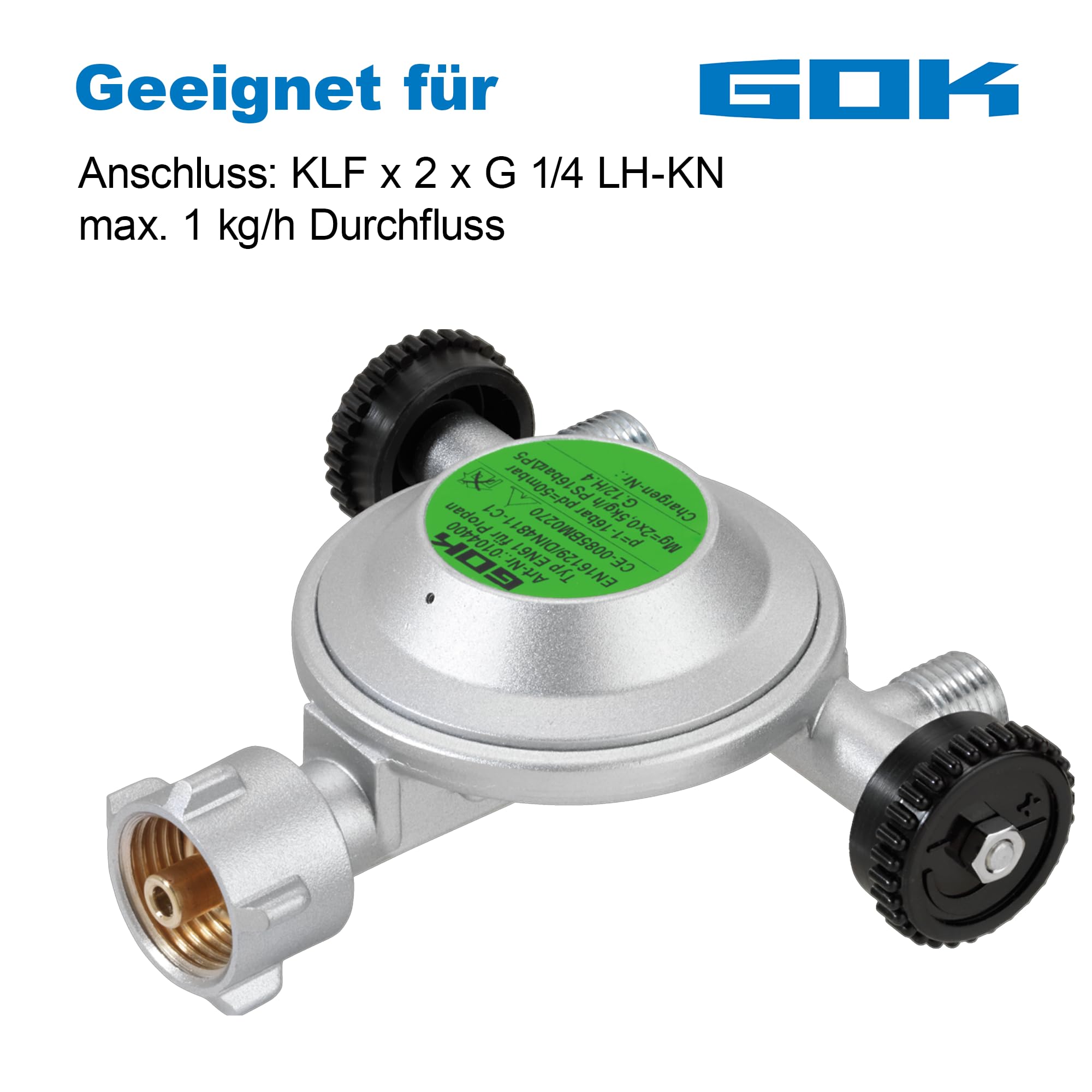 GOK Regolatore del gas 2 uscite