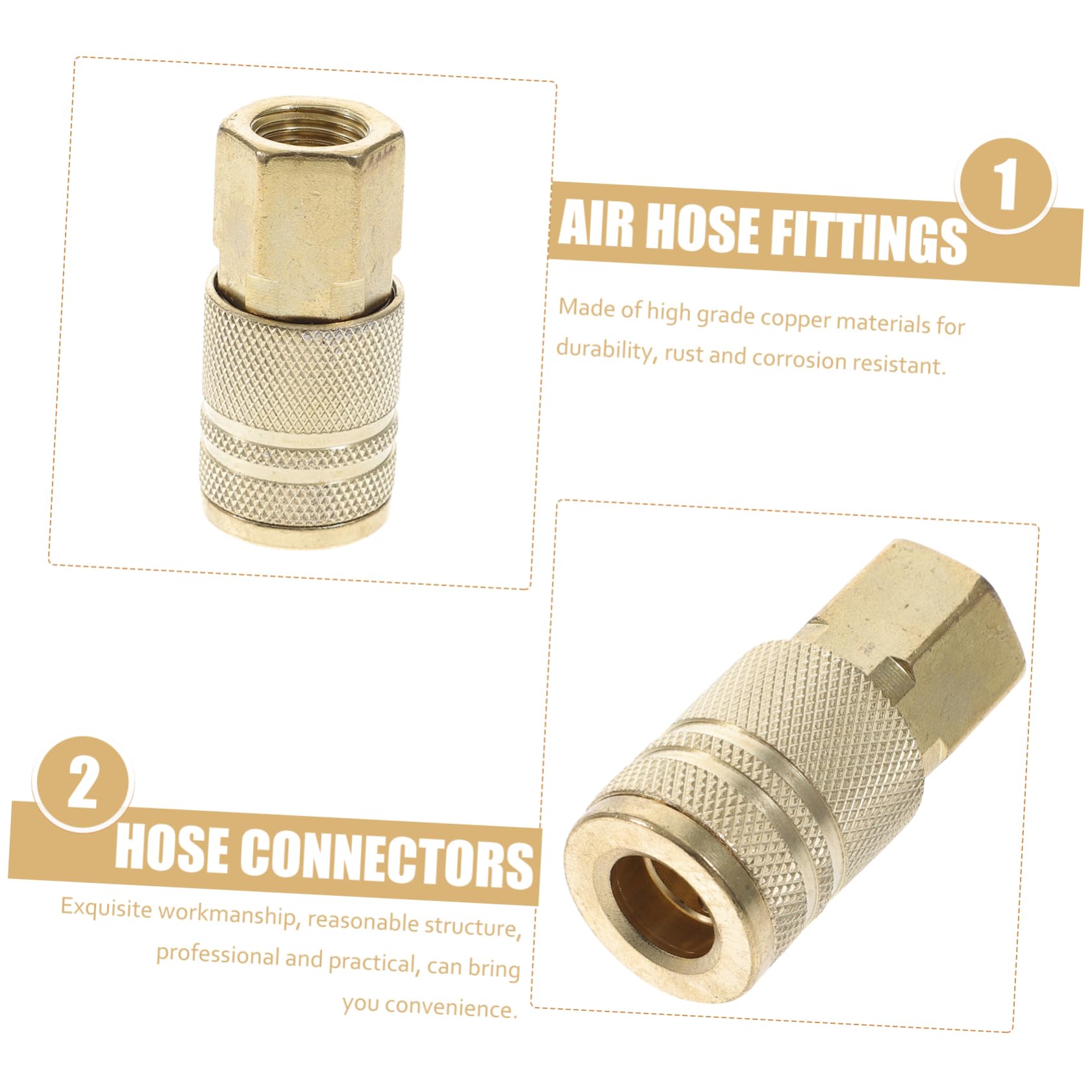 WOONEKY 10 pièces Adaptateur Rapide de Tuyau Air Coupleur de Connecteur pour Compresseur et Nettoyeur Haute Pression Compatible avec Outils Pneumatiques et Tuyaux Air