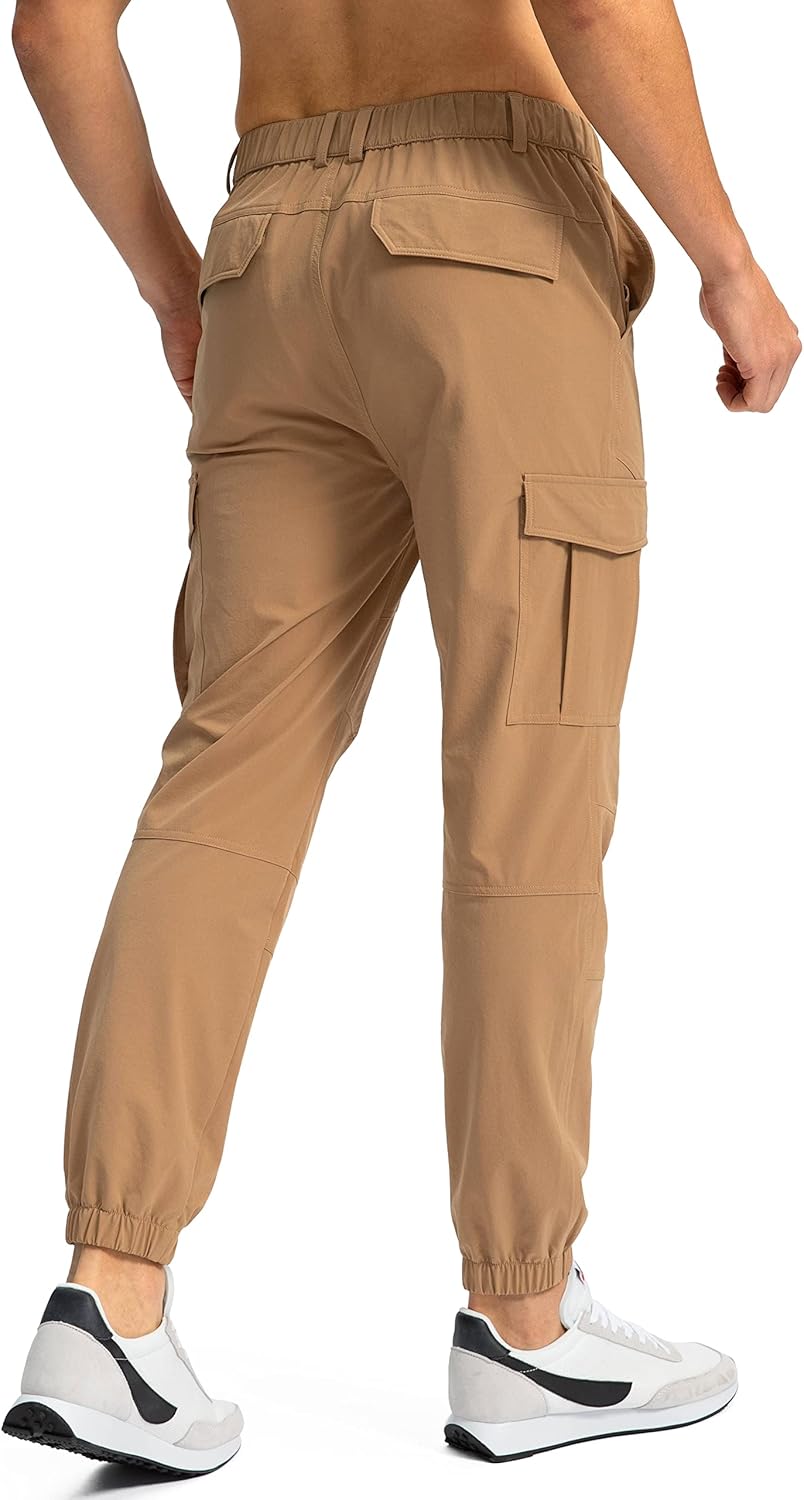 Pinkbomb Men's Hiking Cargo Pants with 7 Pockets Slim Fit Stretch Joggers Golf Cargo Work Pants for Men - Image 3