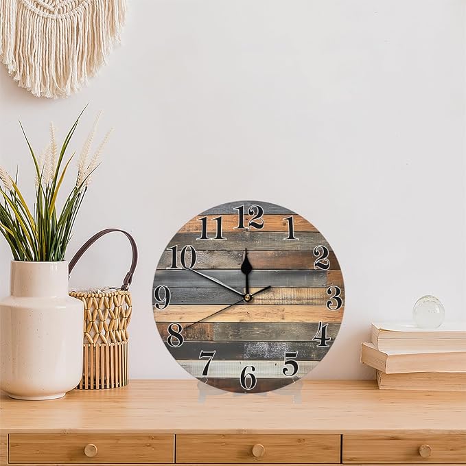 Reloj de pared analógico silencioso redondo 10 pulgadas miniatura 2