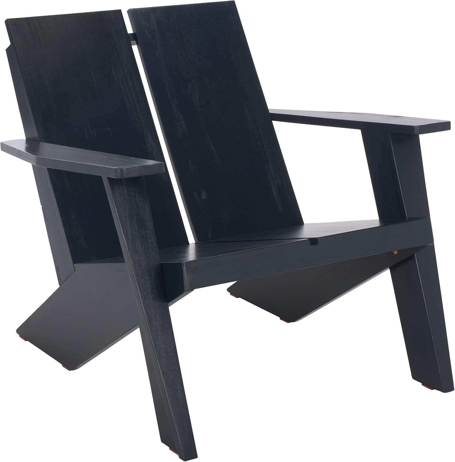 SAFAVIEH Outdoor - Maya Adirondack Chair - Midnight Blue Solid Wood - Weather Resistant - Ideal for Patio, Deck, Backyard, 33.07" W x 32.17" D x 29.13" H (PAT6800C)