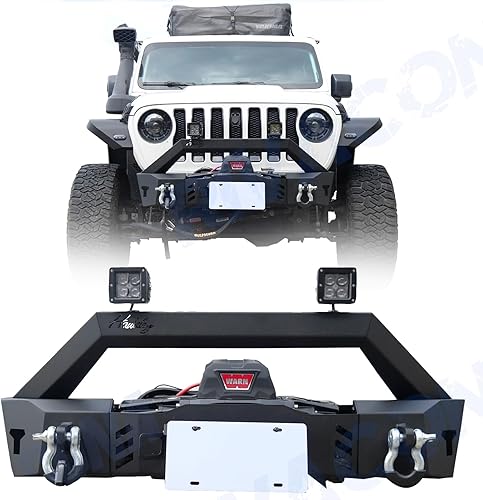 Miniatura 1 de Parachoques delantero Wrangler Gladiator para Jeep Wrangler JL 2018-2025 y JK 2007-2018 y Gladiator JT 2019-2025, parachoques delantero rechoncho
