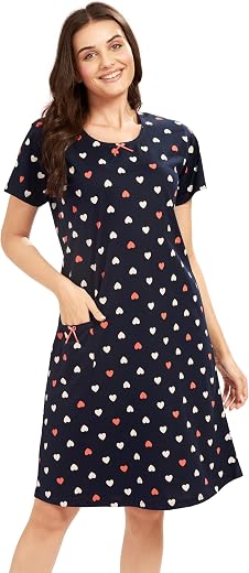 AV2 Women's Cotton Floral Knee Length Nighty