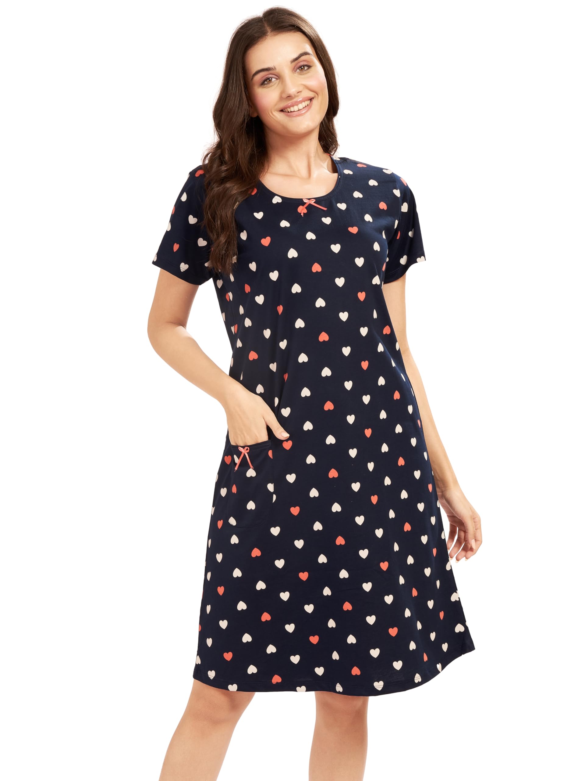 Women's Cotton Floral Knee Length Nighty