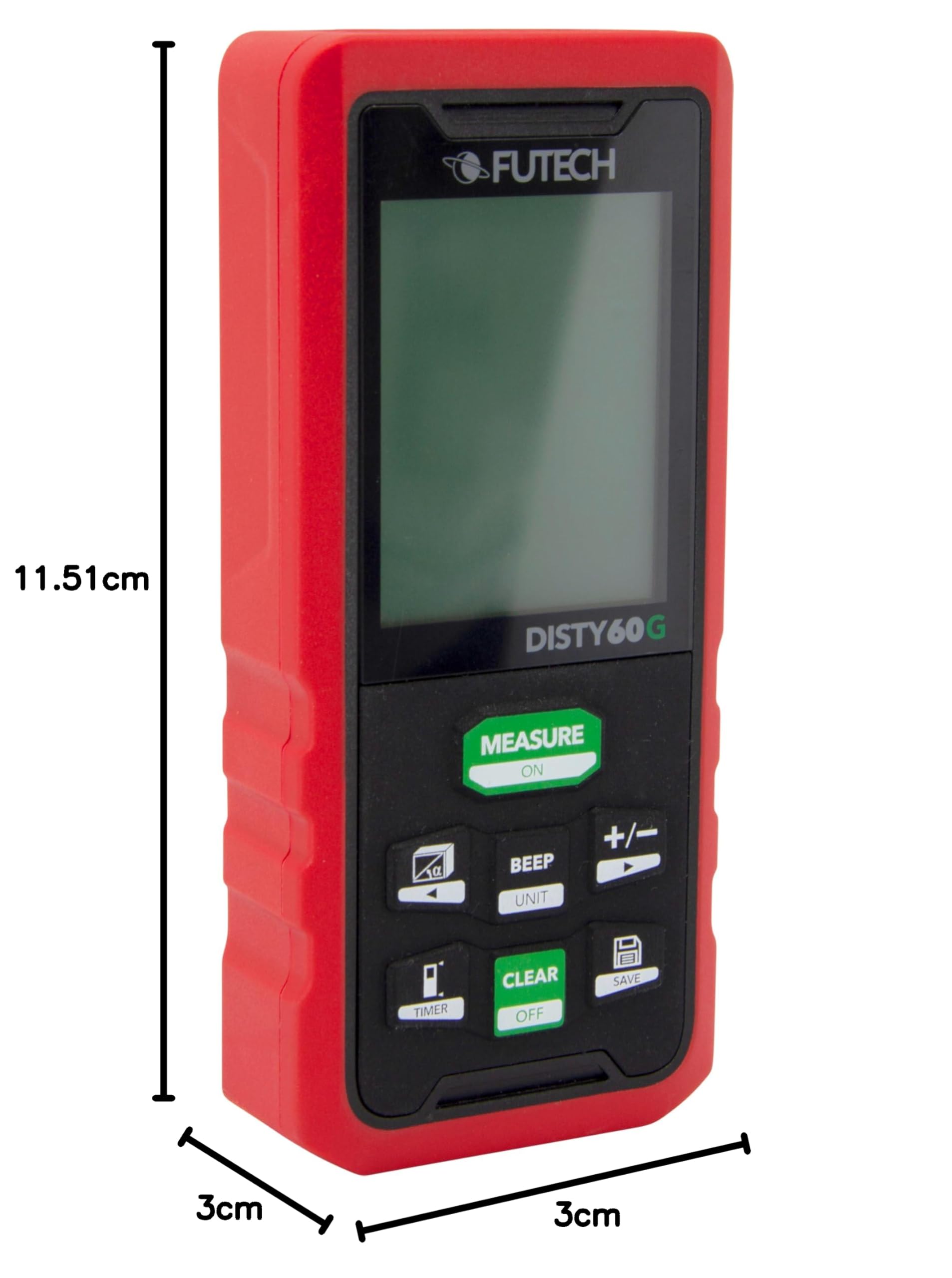 FUTECH Dalmierz laserowy Disty 60 zielony